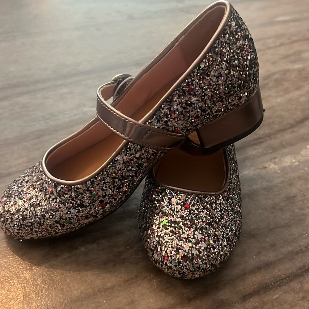Old Navy girls glitter heels 12